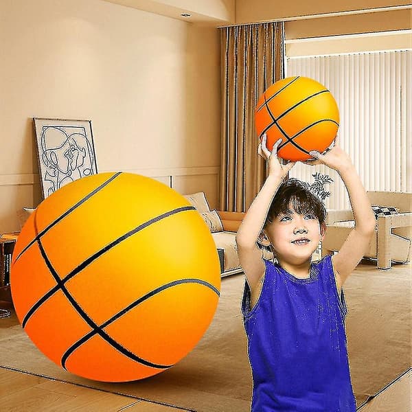 Handlesshh tyst basketboll, inomhus tyst träningsboll obelagd hög elastisk
