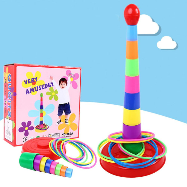 Farverigt plastik sportsringkastspil til børn Havespil poollegetøj