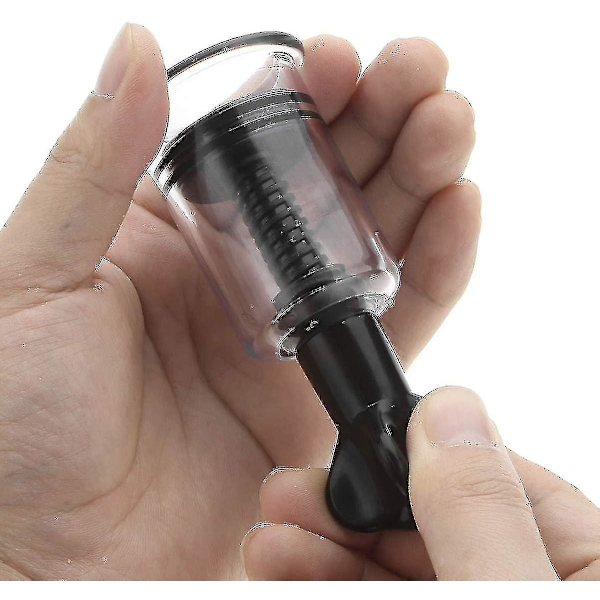 2 st Nippel Sugare Roterande Vakuum Twist Sugkopp Anti Cellulite Cupping Massager Kopp För Amning Bröstpump Svart 3.0cm