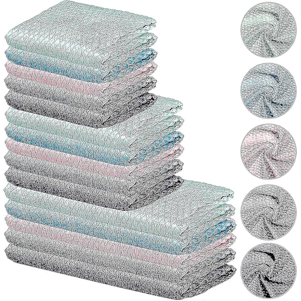 15 kappaletta ihmepyyhe mikrokuituliina ihmepyyhe lasinpuhdistusliina kalan suomukuvioinen liina ihmepyyheliina kalan suomukuvioinen liina (40 x 30 cm, 30 x 30 cm ja 25 x 25 cm)
