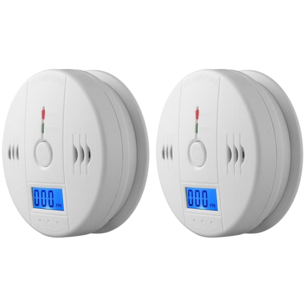 Kulmonoxiddetektor Batteridrevet alarm med digitalt display（2）