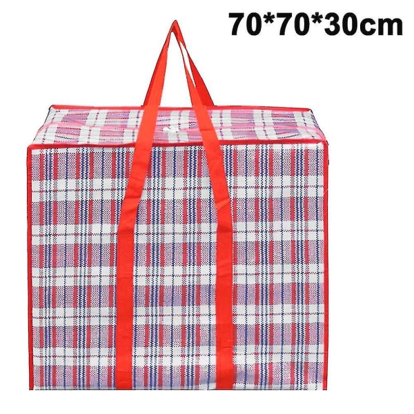 Vaskeposer med glidelås, gjenbrukbar, stor, sterk, jumbo handlepose（rød）