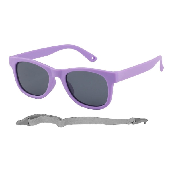 Fleksible polariserte solbriller for barn med justerbare for 2-8 år småbarn