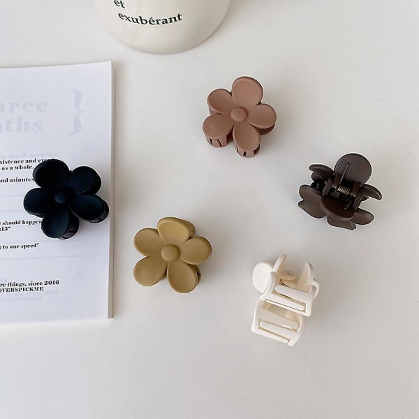 Hårklämma Blomma Mini Hårkäke Klämma Halkskydd Spännen Hårnålar, set om 5 st