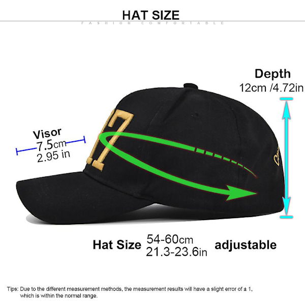 Cr7 Tredimensionelt broderi Baseball Cap Broderet Peaked Cap Solskærm Baseball Cap Lastbilchauffør Hat