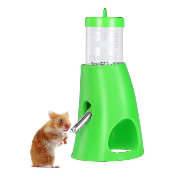 Hamster vandflaske, 2 i 1 drikkedispenser feeder Hængende drikke dispenser kæledyrsforsyninger med plastik (tilfældig farve)