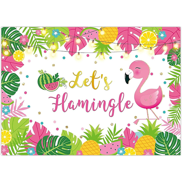 Flamingo-födelsedagsbackdrop för fest Sommar Tropisk Låt oss Flamingle Fotobakgrund Pool Aloha Hawaii Luau Strand Dekoration Evenemang Banner Sup