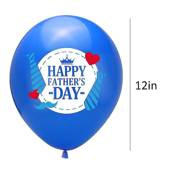 18 st. Happy Father's Day-tema ballonger festdekorationer tillbehör Bahz6158