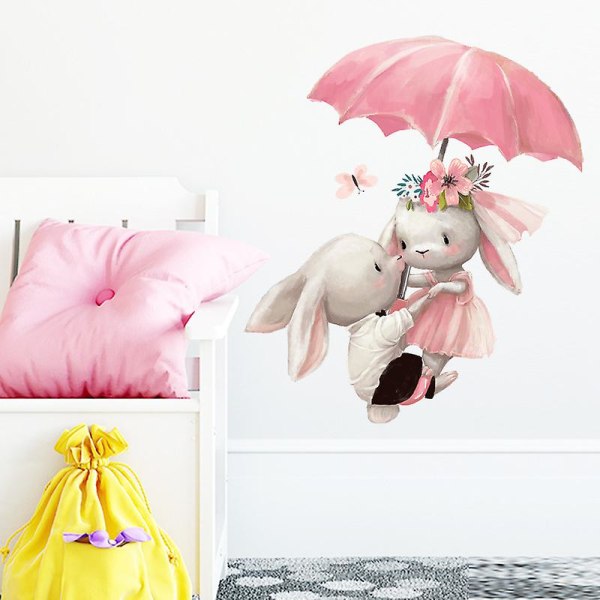 Cute Rabbit Series Wall Sticker For Kids Baby Room Home Decoration Wallpaper Living Room Bedroom Removable Mural