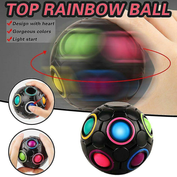 Magic Rainbow Ball Magic Ball Specialformad pussel dekompression Rolig Rainbow Ball Magic（grön）