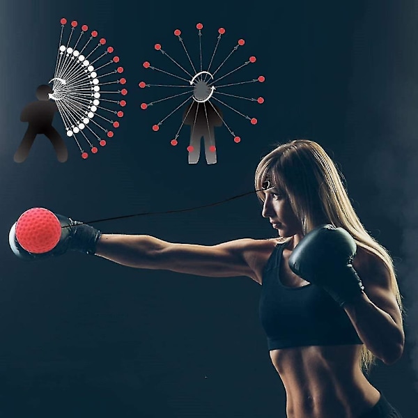 Boxningsreflexboll för träning, snabbhetsboll med justerbart pannband N