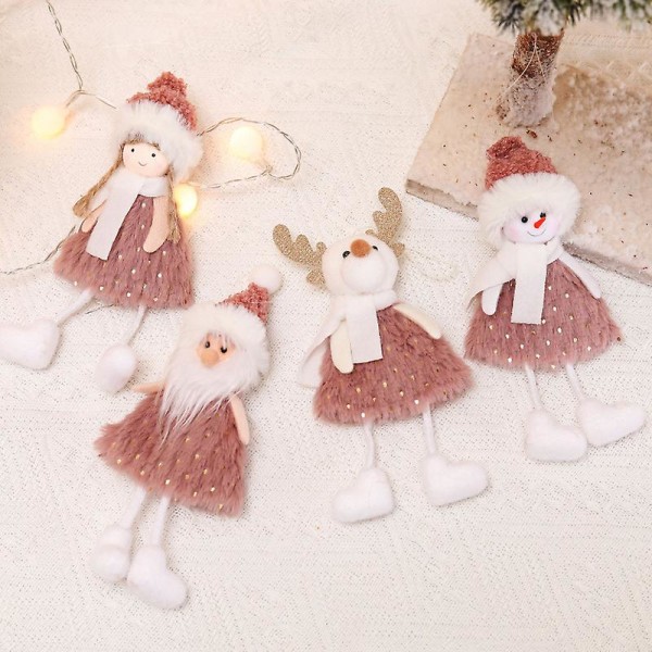 Julenissen Angel Plysj Doll Anheng Juletre Ornament Party Ornamenter