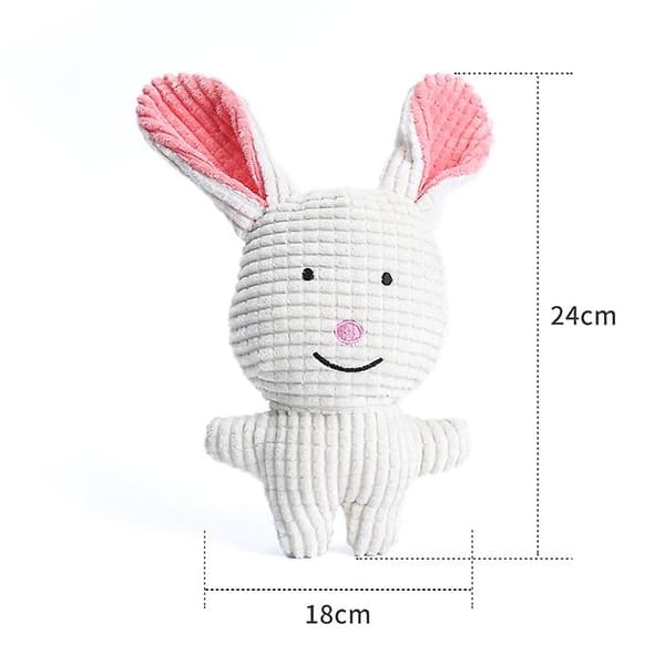 Squeaky Bite Teething Resistant Health Durable Pet Toy, Rabbit