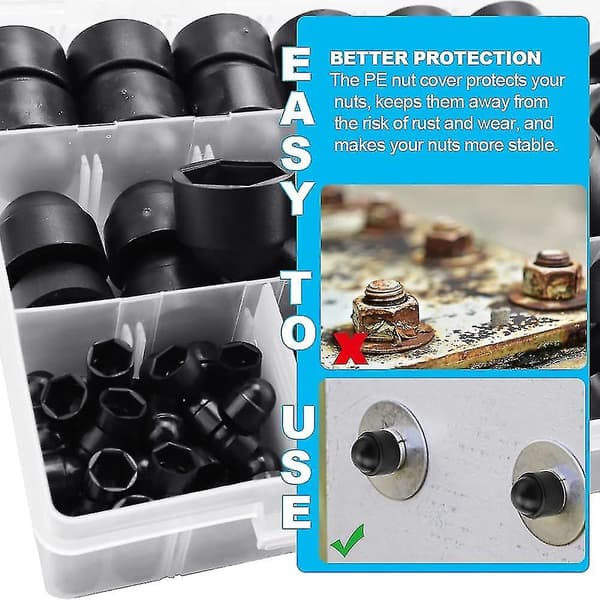 145 st Plastkupor för Dome-bultar och muttrar