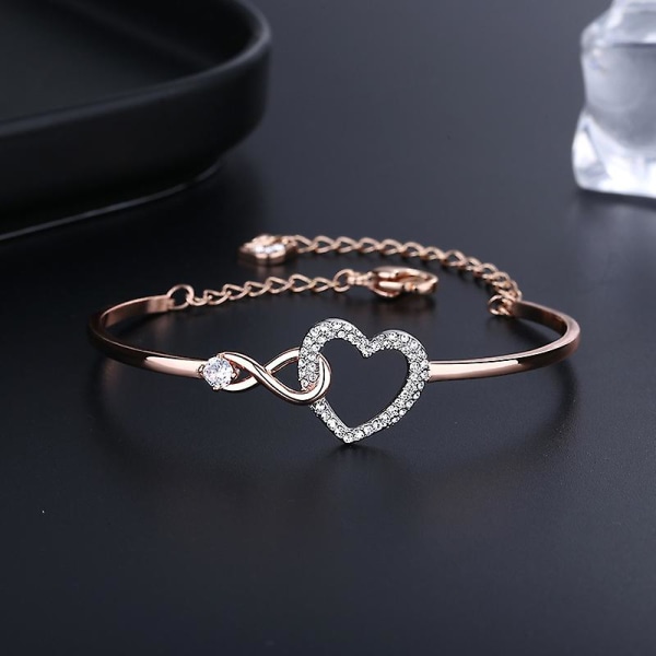 WABJTAM Damarmband i 925 sterling silver med oändlighetssymbol för kvinnor, present till fru, födelsedagspresent till kvinnor
