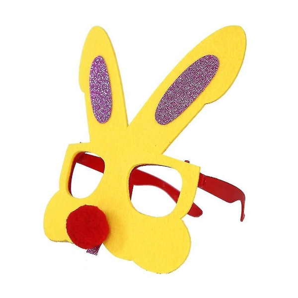 Påskebriller Bunny Eggs Chick Glitter Brillestel Sjov påklædning Festindretning Voksne Børn Gave Z（9）