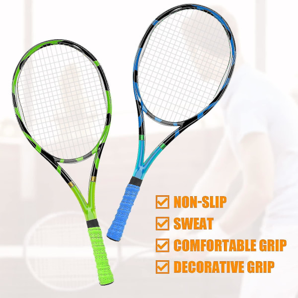10pcstennis Racket Grip Tape, Badminton Racket Grip Tape, Badminton Racket Grip Tape, Squash Racket Grip Tape, Självhäftande Grip Tape, Non-slip Badmi