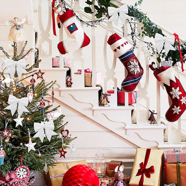 5 st Glitter Julkulor, Små Julkulor, Glitterkulor för Julkransar, Girlander, Träddekorationer, Vit