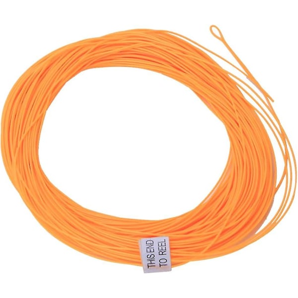 Flugfiskespö Line,fiskespö Line, Nylon Float Med Svetsad Loop Motvikt Fiskeutrustning Tillbehör, Dubbel Färg 2 Svetsade Loopar Flugfiskespö Line Spole（orange）