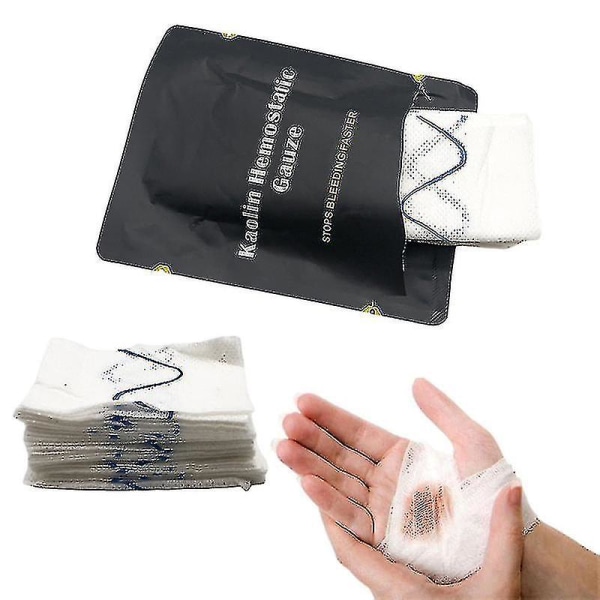 Hæmostatisk Kaolin Gaze Bekæmpelse Nødsituation Trauma Z-fold Opløselig Til Ifak Taktisk
