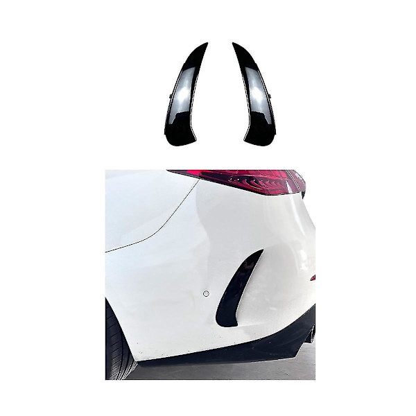 Blank svart bakre stötfångare spoiler utlopp trim lock för - C-klass W206 C260 2022+ biltillbehör
