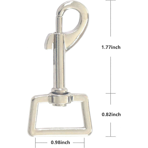 10 st Swivel Snap Hooks Metall Tungt Arbetsklämma Spänne Utlösare Klipp Multifunktionell - Bäst för Fjäderdjursspänne, Handgjorda Hantverksprojekt (Trapezoid Ring I