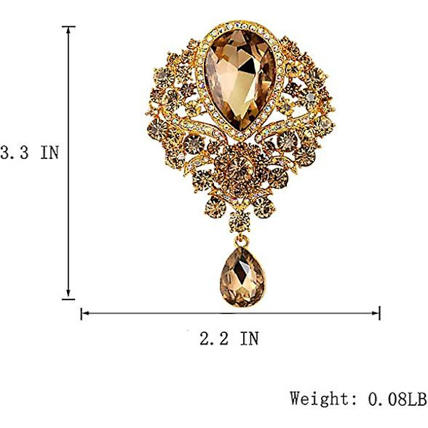Asusteet Brosseja Hää Morsian Suuri Kristalli Rhinestone Kimppu Brossi Pin Naisille