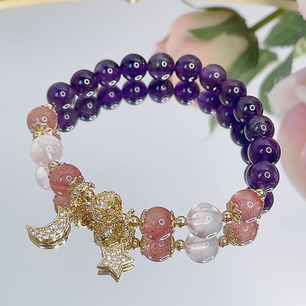 Måne og stjerne bangle charme armbånd fint smykke