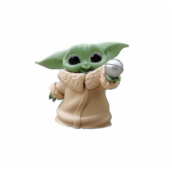 6-7 cm Star Wars Baby Yoda Anime Hand Office Boy The Mandalorian 5 Opp-väskor
