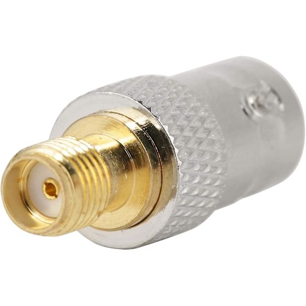 2-pack BNC-hona till SMA-hona RF-kontakt test koaxialadapter för antennanslutning