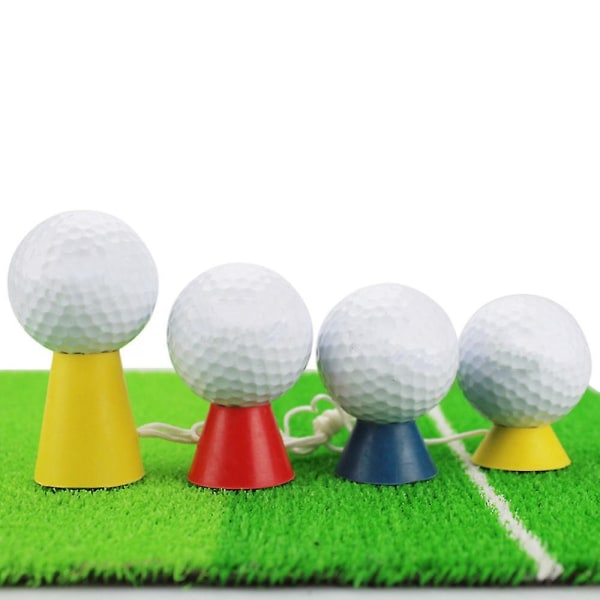 10 sæt 4 i 1 forskellige højder vintergolf-t-shirts Gummigolfholder med reb til golftræning (ikke inklusiv bolden)