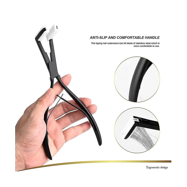 Tape In Hair Extensions Pliers Stainless Steel Flat Surface Extensions Tape Sealing Clamp Pliers To