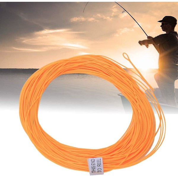 Flugfiskespö Line,fiskespö Line, Nylon Float Med Svetsad Loop Motvikt Fiskeutrustning Tillbehör, Dubbel Färg 2 Svetsade Loopar Flugfiskespö Line Spole（orange）