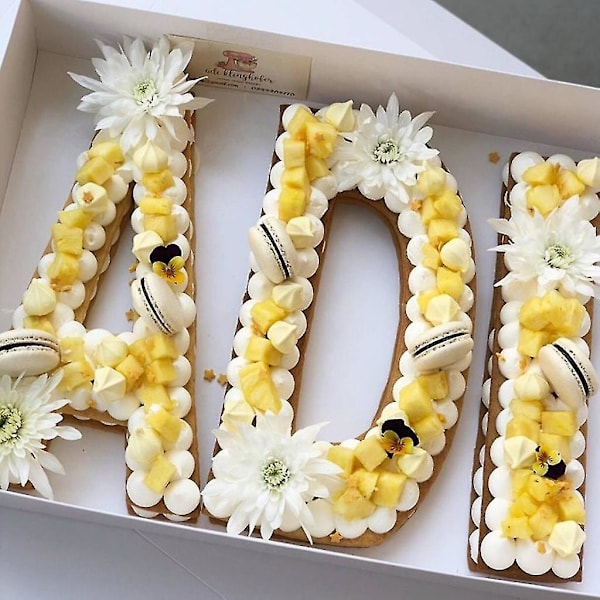 Bokstavsform Fondantform Präglingsform Bakform Dekor Dekorering Diy -ZHENV