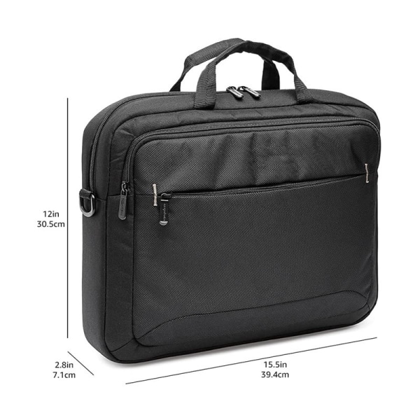 Kompakt bärbar datorväska, axelväska/handväska med  tillbehörsförvaringsficka, för bärbar dator upp till 15,6 tum, svart, 1 st  2019 | Fyndiq