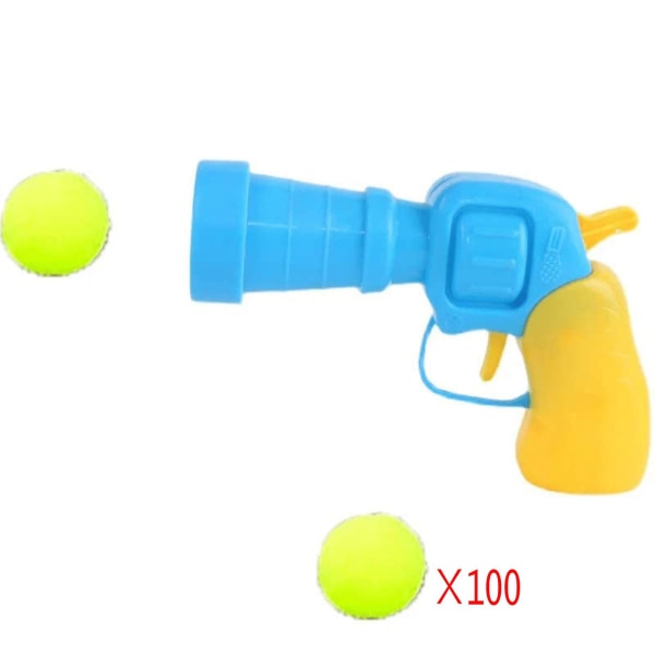 Plysjballskytevåpen Mini Foam Ball Blasters Kule skyteleker for barn Beste bursdagsgave（ta med 100 baller）