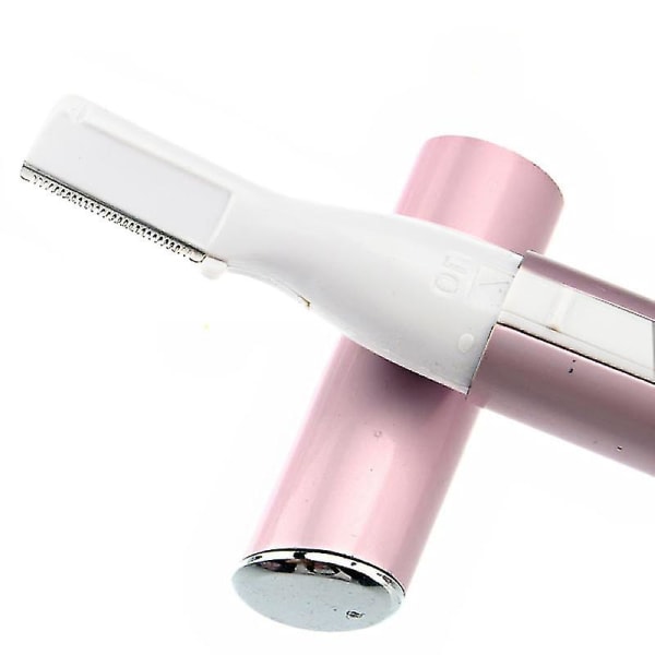 Bærbar pennformet elektrisk øyenbrynstrimmer Micro øyenbrynstrimmer Skjønnhetsbehandling for ansikt (rosa)