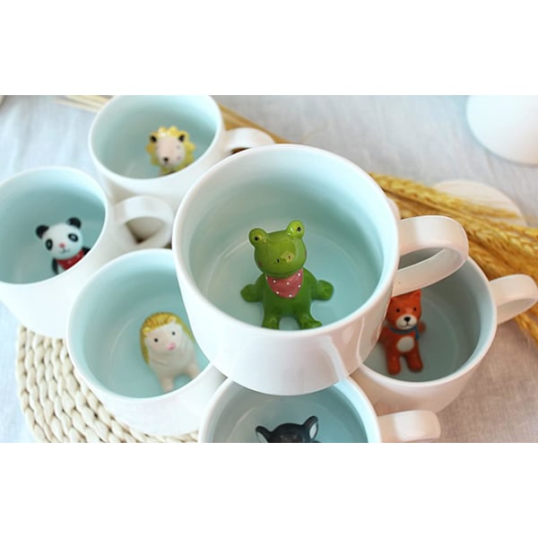 3D Söta Djur Keramik Kaffekopp Kontorskopp