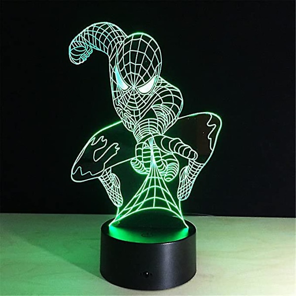 Wabjtam 3d nattlampa vetenskaplig nyhetsillusion LED-ljus smart touch dimmer ljus 7 färgförändringar sovrum heminredning vision rgb gradient skrivbordslampa barn
