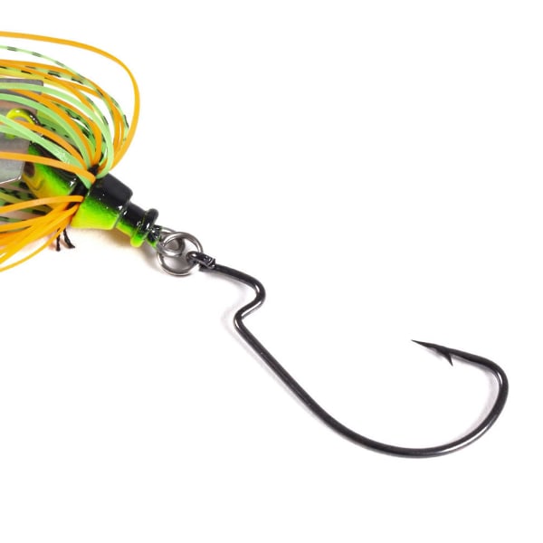 6 STK Jig-fiskeloker med blade Multi-farve-bass-fiske-lokkersæt, vibrerende spinner-agn-fiskepil til ørred, gedde, sandart
