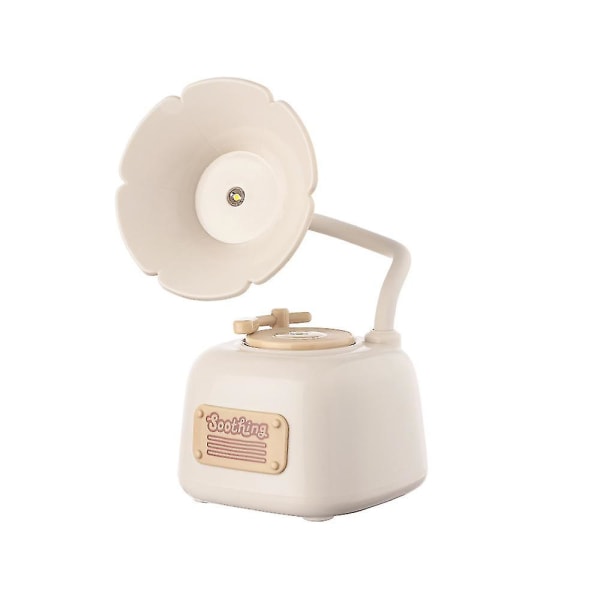 Creative Retro Phonograph Night Light USB -laddningsbar - Snngv（Off white）
