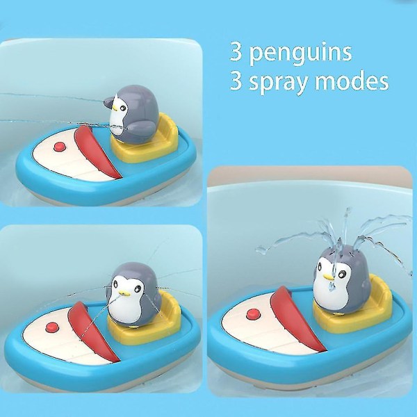 Baby badelegetøj lille pingvin sprøjtende bruser sæt baby børn spray små drenge og piger