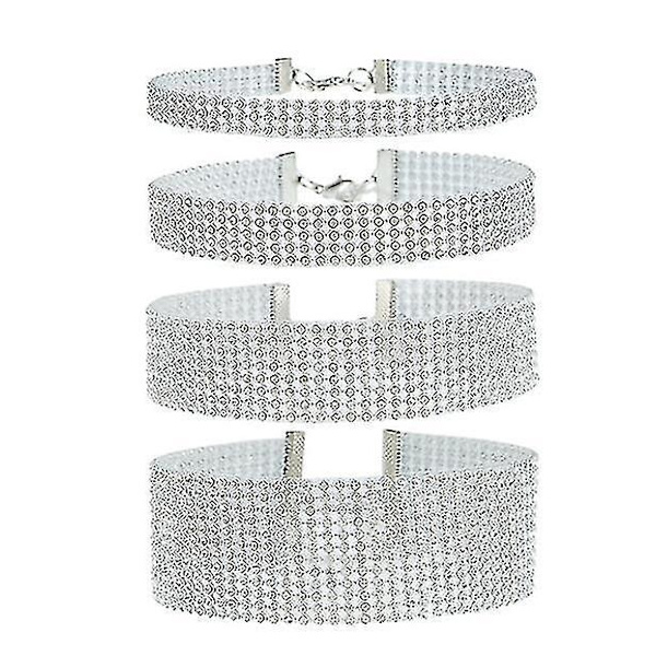 Kvinners Diamante Choker Halskjede Blet Sett