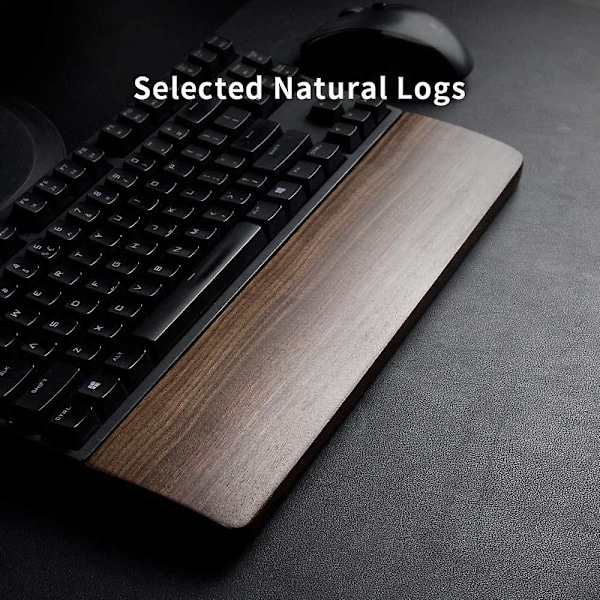 Handledsstöd, Ergonomiskt Gamingbord Tenkeyless 87 Tangenters Handledsstöd för Dator, Laptop, Enkel Skrivning, Avlastning Hållbart Bekvämt, 14 Tum Valnötsträ