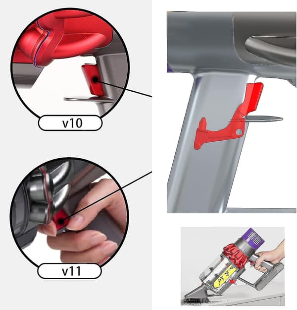 Reservebryter for Dyson V11/v10 støvsuger