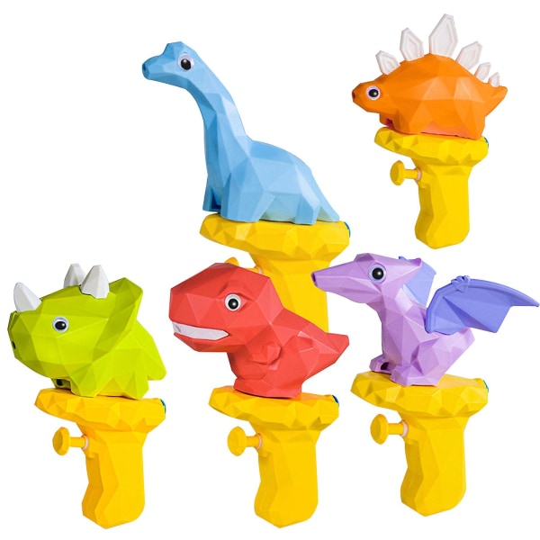 Vannpistoler for barn 5 STK bassengleker Småbarn utendørs vannleker Dinosaur sprutpistoler