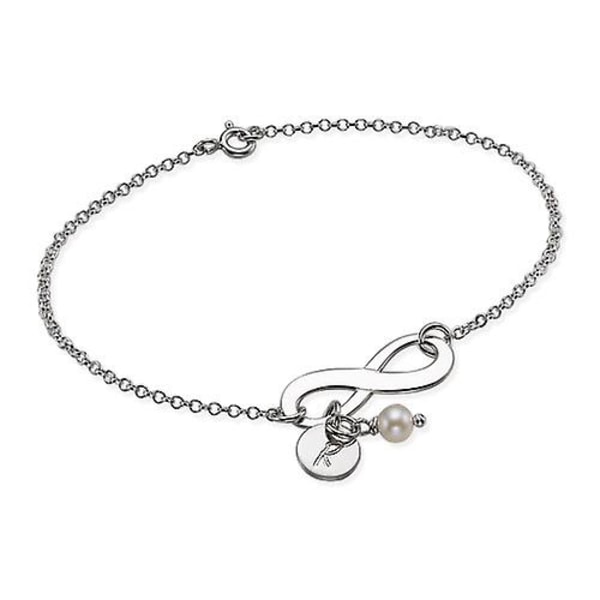 Tonårstjejer Presenter -Initial Charm Infinity Armband__Newway