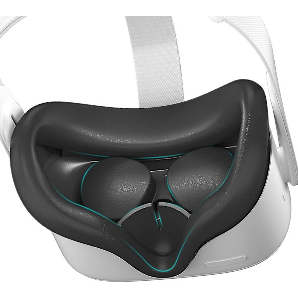Meta Quest 3 VR ansiktsskydd i silikon & sköld - utbyteskuddar & kudde, kompatibla VR-tillbehör