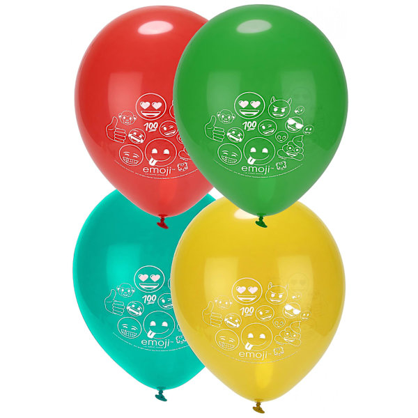 8 Emoji-tryckta latexballonger