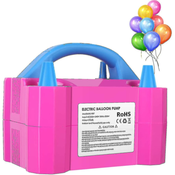 Ballonpumpe elektrisk inflator, 2 oppustningstilstande, 600w bedste gave